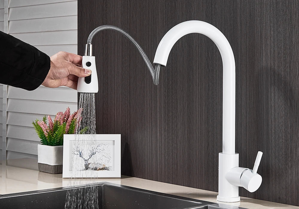 SHOP7D_Kitchen Faucet 2-way Sprayer Water Tap Single Handle Mixer Tap 360 Rotation Hot Cold Water Tap For Kitchen