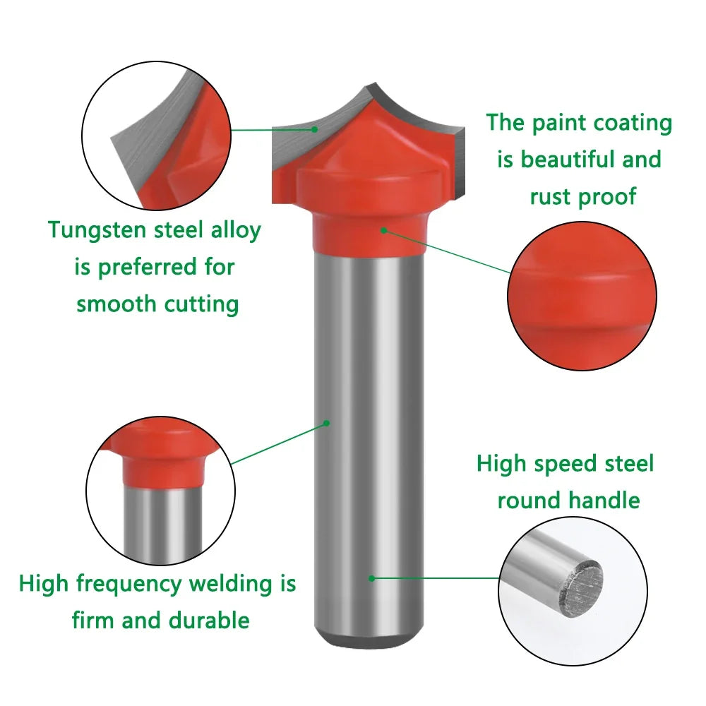 SHOP7D_1pc 8mm Shank Solid Carbide Round Point Cut Round Nose Bits Shaker Cutters Tools Woodworking Milling Cutter For Wood MC02044