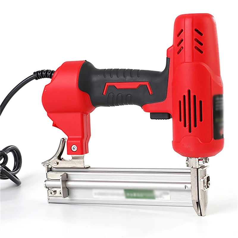 SHOP7D_F30 Electric Nailer U Stapler Construction Furniture Staple Gun for Frame with Staples & Nails Carpentry Woodworking Tools