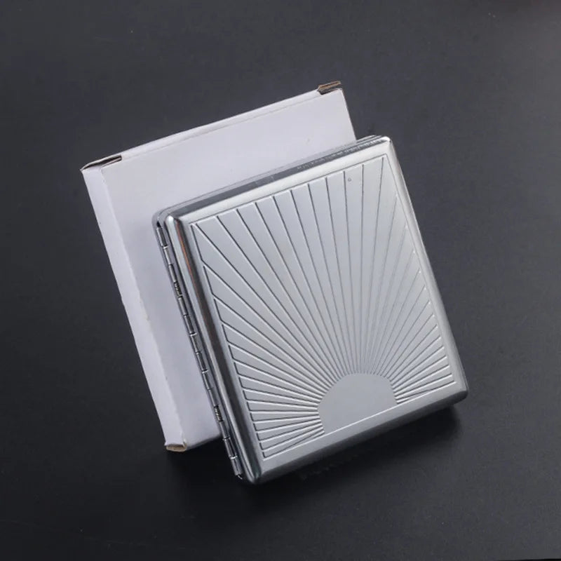 SHOP7D_20-cigarette Box Engraved Men's Personality Creative Flip Metal Cigarette Box Ultra-thin Portable Cigarette Case