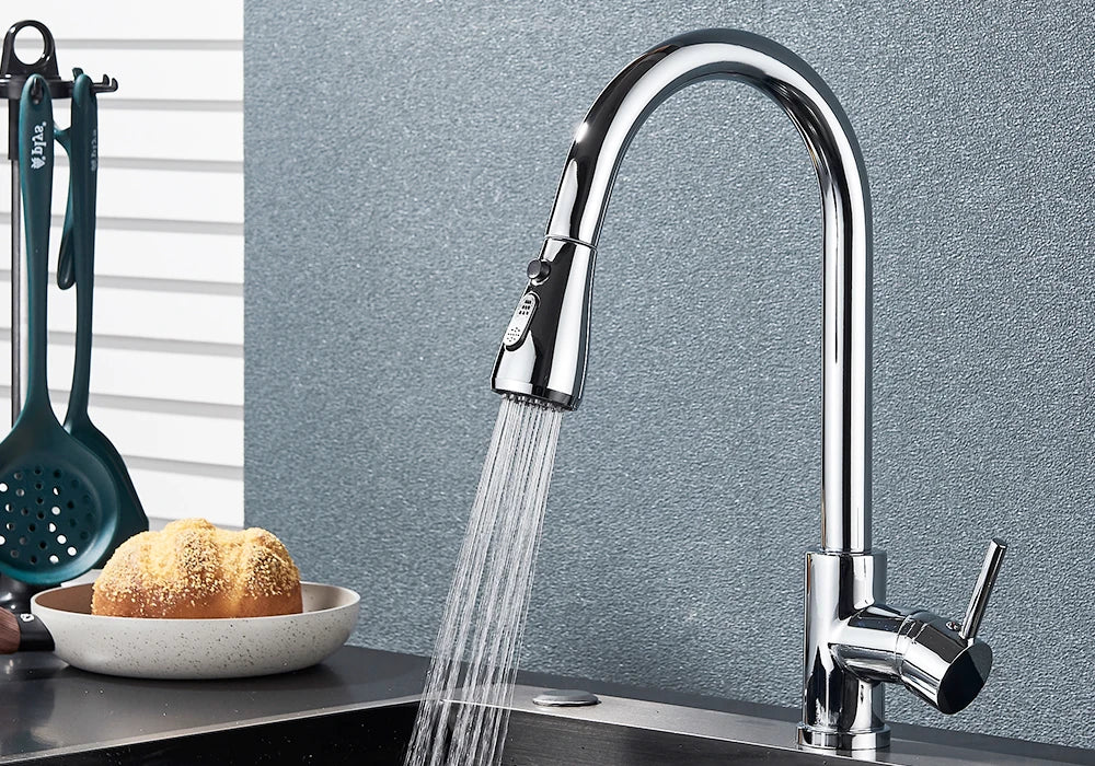 SHOP7D_Kitchen Faucet 2-way Sprayer Water Tap Single Handle Mixer Tap 360 Rotation Hot Cold Water Tap For Kitchen