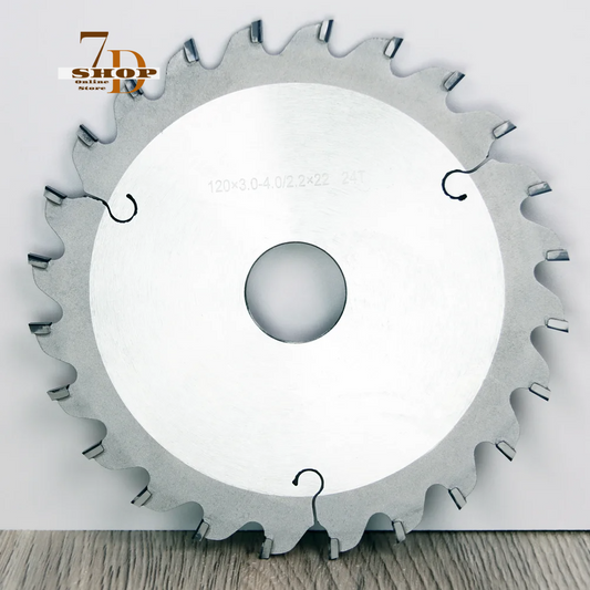 SHOP7D_120mm PCD Diamond Conical Scoring Saw Blade for MDF Melamine Particleboard Chipboard Cutting on Beam Panel Saw Machine