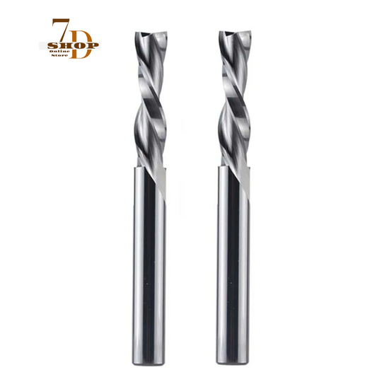 SHOP7D_1pc Downcut Spiral Solid Carbide Milling Cutter 1/4 inch Shank 2 Flutes Woodworking End Mill for Wood Carving Slotting