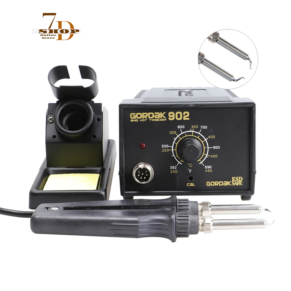 SHOP7D_GORDAK constant temperature soldering station 902 adjustable electric heating tweezers clip desoldering tool 220V 75W