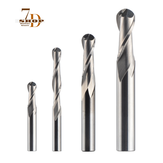 SHOP7D_1pc Carbide Ball Nose End Milling Cutter 2 Flutes R0.5-R4.0 End Mill Router Bit for wood and aluminium CNC W2B