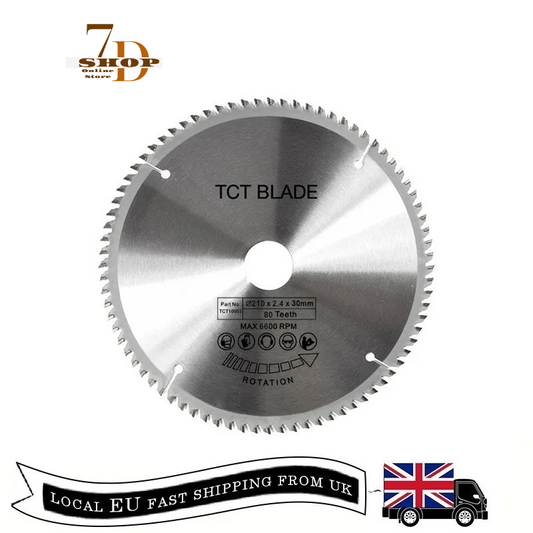 SHOP7D_1pc 185/210/250mm 60T/80T TCT Wood Circular Saw Blade Wood Cutting Disc Carbide TCT Saw Blade