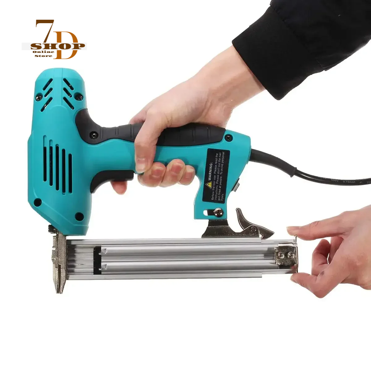 SHOP7D_220V 2000W  Electric Straight Nail Gun 10-30mm High Power Heavy-Duty Woodworking Tool Electrical Staple Nail