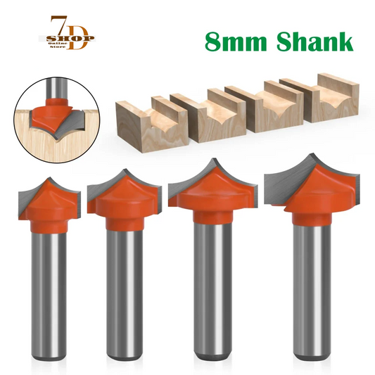 SHOP7D_1pc 8mm Shank Solid Carbide Round Point Cut Round Nose Bits Shaker Cutters Tools Woodworking Milling Cutter For Wood MC02044